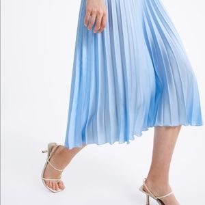 Zara Pleated Sky Blue Skirt